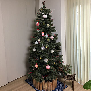 リビング/クリスマスツリー180cm/クリスマス/オーナメントにビスコ/ビスコ...などのインテリア実例 - 2017-12-02 16:25:29