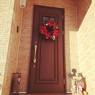 玄関/入り口/ドア/ツリー/リース/クリスマス...などのインテリア実例 - 2020-12-14 15:32:57