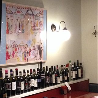 壁/天井/うちではありません/ワインボトル/イタリアンレストランのインテリア実例 - 2014-07-26 10:49:12