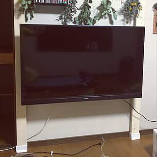 引越し準備中/ドライフラワーのある暮らし/50V型/壁掛けテレビDIY/ディアウォール DIY...などのインテリア実例 - 2019-06-17 21:25:18