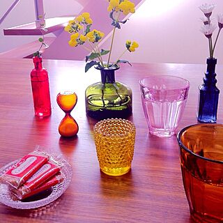 階段/植物/雑貨/フラワーベース/色付きガラス瓶...などのインテリア実例 - 2013-03-03 11:14:52