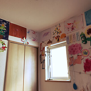 こどものいる暮らし/子ども作品/漆喰の壁/壁/天井のインテリア実例 - 2020-02-03 11:57:34