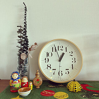 RIKI Clock/草間弥生/マトリョーシカ/ドライフラワーのある暮らし/棚のインテリア実例 - 2021-10-31 12:58:27