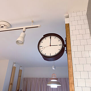 時計/両面時計/ラブリコ/ダクトレール+スポットライト/IKEA...などのインテリア実例 - 2022-04-10 20:33:26