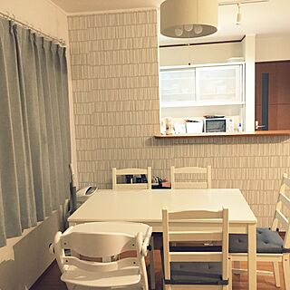 壁/天井/DIY/カウンターキッチン/デザインクロス/IKEA...などのインテリア実例 - 2016-01-06 01:36:31