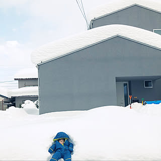 大雪/グレーの壁/リシン吹き付け/玄関/入り口のインテリア実例 - 2021-01-12 09:50:42