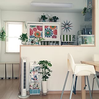 キッチン/IKEA/扇風機/観葉植物/BOOKスタンド...などのインテリア実例 - 2017-05-11 10:19:27