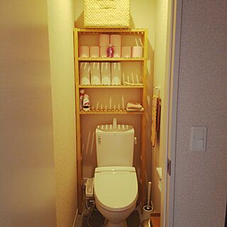 バス/トイレ/2階のトイレ/IKEA/トイレットペーパーの収納/ピンク系♪...などのインテリア実例 - 2016-10-25 08:18:58