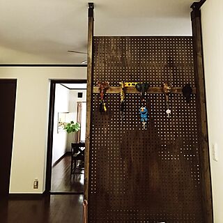 玄関/入り口/有孔ボード/ラブリコ/DIYのインテリア実例 - 2017-04-22 17:16:18
