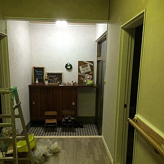 玄関/入り口/漆喰 自分で塗ったよ。/DIYのインテリア実例 - 2015-03-14 13:40:00