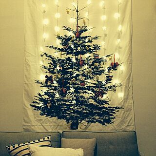 リビング/IKEA/テキスタイル/クリスマスツリーのインテリア実例 - 2013-11-21 07:00:21