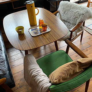 カリモク テーブル コーヒー リビング センター ロー ヴィンテージ