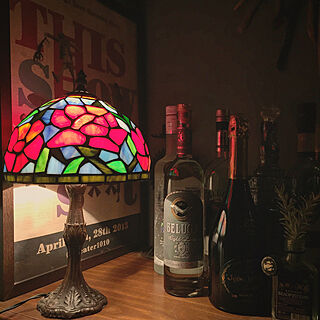 棚/酒瓶/ステンドグラス照明のインテリア実例 - 2018-06-23 22:44:44