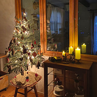 キッチン/水屋箪笥/室内窓/クリスマスツリー/クリスマス...などのインテリア実例 - 2023-12-25 19:25:16