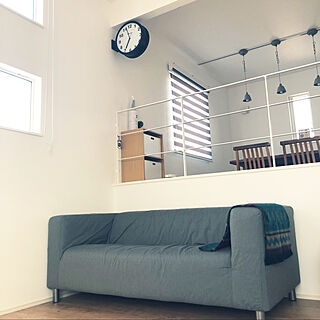 IKEAのソファー/ソファ/ダルトンの時計/グレー/壁/天井のインテリア実例 - 2020-04-28 07:24:04