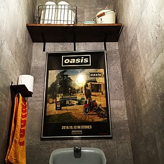 バス/トイレ/3COINS/洋楽/oasis/NO MUSIC,NO LIFE....などのインテリア実例 - 2017-06-05 20:17:43