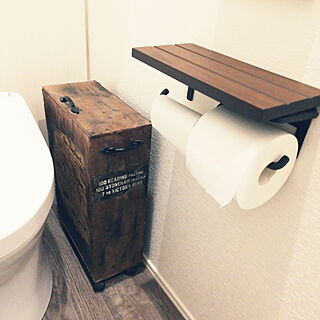 トイレの収納/バス/トイレ/カフェ風/DIYのインテリア実例 - 2020-03-30 18:39:04