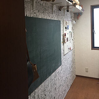 壁/天井/DIY/IKEA/手作り黒板/子供部屋...などのインテリア実例 - 2018-04-14 18:03:42