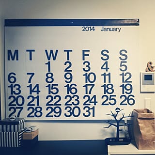 白黒/モノトーン/カレンダー2014/stendig calendar2014/3CIONS...などのインテリア実例 - 2013-12-11 17:08:54