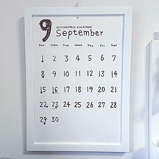 壁/天井/カレンダー/カレンダー2019/フォトフレーム/IKEAのインテリア実例 - 2019-09-07 09:42:24