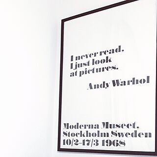 リビング/Andy Warhol/白から黒に/モノトーン/北欧モノトーンのインテリア実例 - 2016-03-16 00:13:00