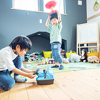 屋根裏収納/子供部屋&キッズスペース/中古を買ってリノベーション/リビング学習/無垢材の床...などのインテリア実例 - 2020-02-17 13:11:22