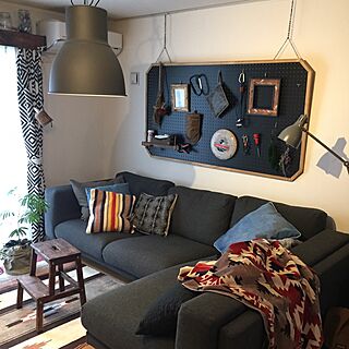 棚/キリム/Daiso/IKEA 照明/IKEAのソファー...などのインテリア実例 - 2017-01-22 13:24:28