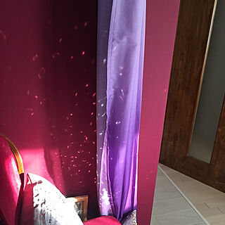 築33年/IKEA/紫のカーテン/赤い壁紙/壁/天井のインテリア実例 - 2021-04-03 09:07:55