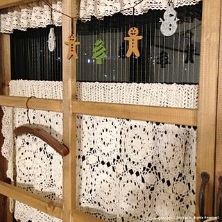 壁/天井/手作り窓枠/DIY/クリスマスの飾りのインテリア実例 - 2013-11-24 18:36:48
