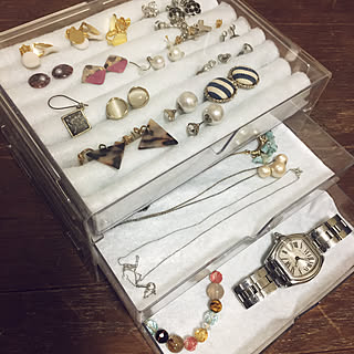 女性家族暮らし3LDK、ダイソー アクセサリー収納BedroomやハンドメイドアクセサリーやDIYやアクセサリー