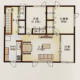 部屋全体/二世帯住宅/2F/子世帯/間取り図...などのインテリア実例 - 2019-02-22 00:19:44