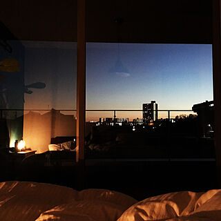 壁/天井/夕暮れ時/間接照明/主寝室からの眺めのインテリア実例 - 2019-02-27 17:49:52