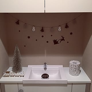 バス/トイレ/3coins♡/クリスマス/白が好き/クリスマスツリー...などのインテリア実例 - 2016-11-11 06:16:47