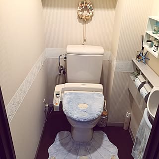 バス/トイレ/シェルのトイレカバー/フランフランミラー/フランフランのアロマディフューザー/貝殻好き...などのインテリア実例 - 2015-08-14 22:51:48