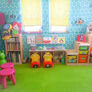 おもちゃ収納/カラフル/IKEA/イームズチェア/カラフルな部屋...などのインテリア実例 - 2017-05-26 05:55:53
