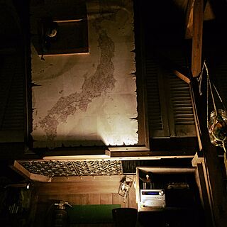 玄関/入り口/日本地図/男前/カフェ/カフェインテリア...などのインテリア実例 - 2017-03-14 07:52:07