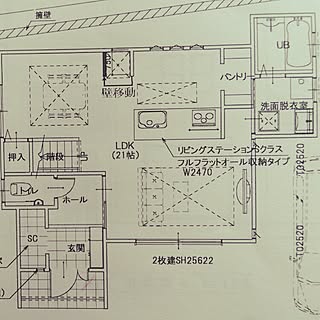 部屋全体/間取り1F/新築一戸建て/パントリー/対面キッチン...などのインテリア実例 - 2015-07-10 16:13:42