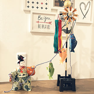 男の子のお誕生祝いに ステンドグラス製 端午の節句のモビール 五月 