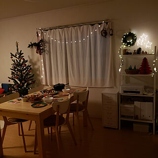 リビング/クリスマス/IKEA/こどものいる暮らし/haru76ちゃんのハンドメイドリース...などのインテリア実例 - 2022-12-26 08:41:24