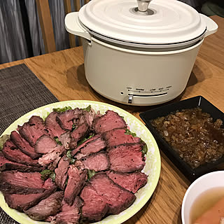 お肉料理のある食卓/くらしのeショップ/くらしのeショップモニター/山善/キャセロール...などのインテリア実例 - 2020-01-08 18:37:23