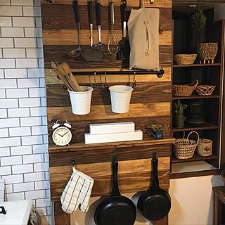 キッチン/IKEA/ディアウォール DIY/多肉植物/2×4材...などのインテリア実例 - 2017-06-03 22:37:00