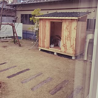 玄関/入り口/小屋/DIY/庭/アオダモ...などのインテリア実例 - 2017-04-23 08:45:21