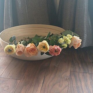 リビング/たらい/薔薇/お花/植物のある部屋...などのインテリア実例 - 2014-08-25 22:52:18
