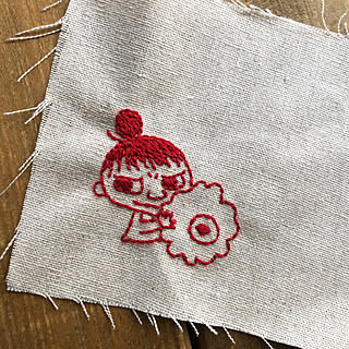 令和元年11月19日/刺繍初心者/リトルミィ/刺繍/イベント用...などのインテリア実例 - 2019-11-19 21:15:25