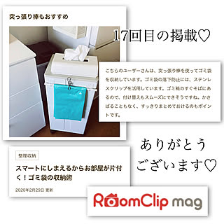 突っ張り棒/ゴミ袋収納/ゴミ箱/連投失礼します/RoomClip mag...などのインテリア実例 - 2020-03-01 17:08:19