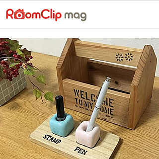 玄関/入り口/下駄箱の上/端材利用/印鑑収納/RoomClip mag 掲載...などのインテリア実例 - 2019-09-15 18:43:31