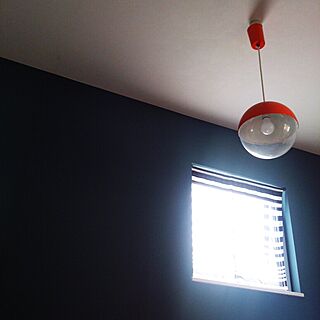 ベッド周り/照明/青い壁のインテリア実例 - 2014-04-19 07:54:22