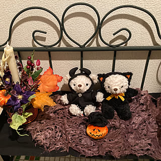 ぬいぐるみディスプレイ/造花/ハンドメイド/ハロウィン/玄関/入り口のインテリア実例 - 2020-10-08 22:05:30