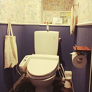 バス/トイレ/壁紙屋本舗/真鍮のトイレットペーパーホルダー/真鍮のタオルハンガー/モールディング...などのインテリア実例 - 2015-11-08 12:31:30