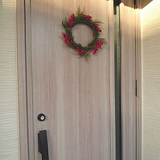 玄関/入り口/クリスマス/リース/玄関ドアのインテリア実例 - 2020-12-01 16:02:42